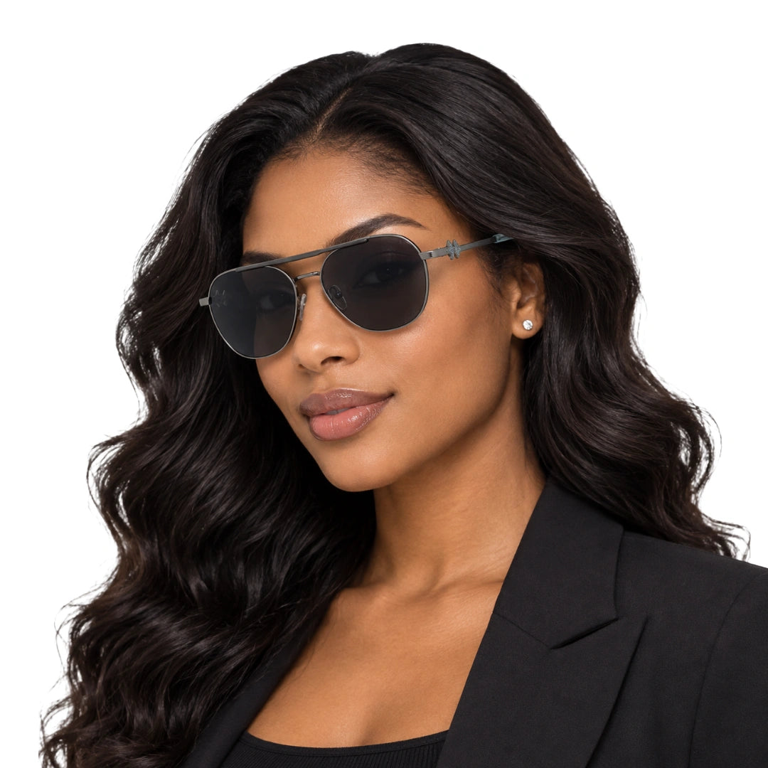 Zoe Miller LUX7623 | Premium Geometric Prescription Eyeglasses with Sun Clip-29