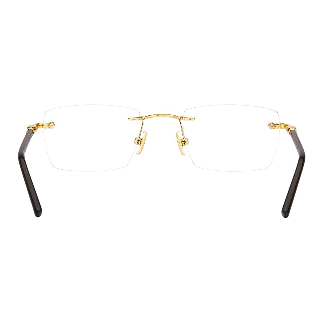 Luxury Collection Prestige Gold Rectangle Eyeglasses LUX 7618-zoom-5