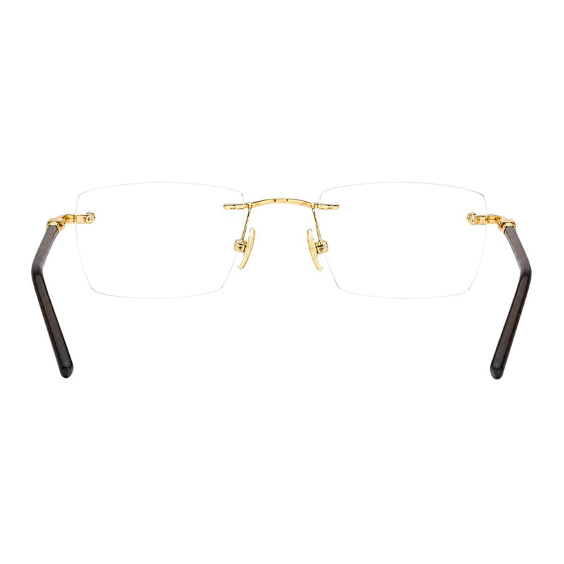 Luxury Collection Prestige Gold Rectangle Eyeglasses LUX 7618-zoom-
