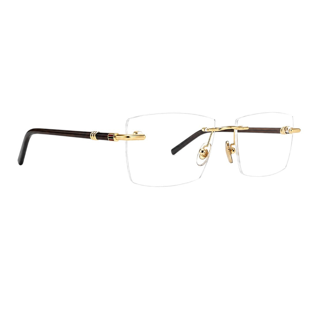 Luxury Collection Prestige Gold Rectangle Eyeglasses LUX 7618-3