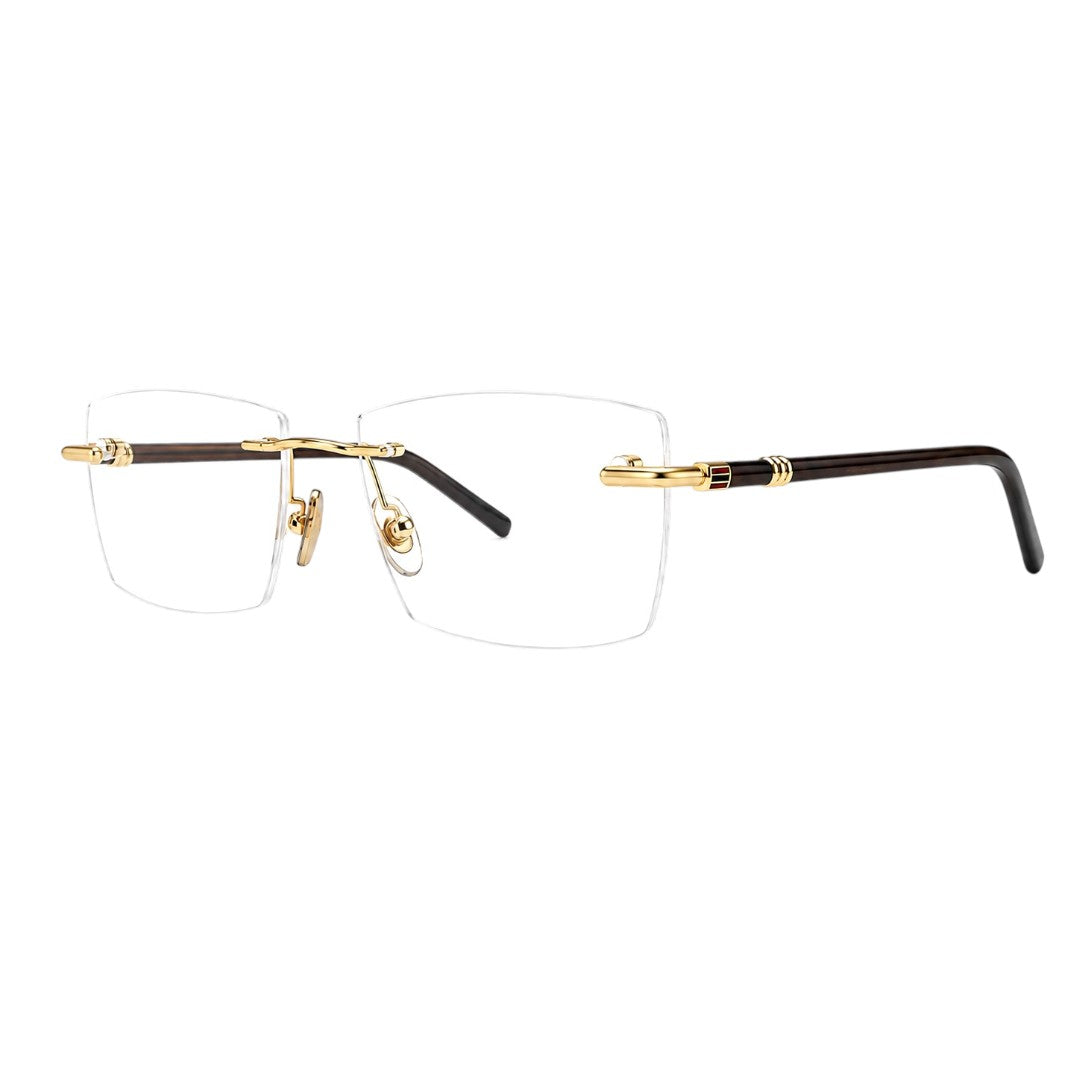 Luxury Collection Prestige Gold Rectangle Eyeglasses LUX 7618-zoom-4