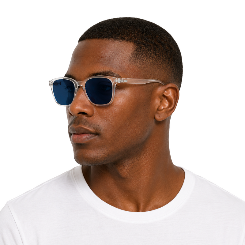 Levi's LV 5030 Sunglasses – Crystal Clear Frame with Blue Lenses-zoom-