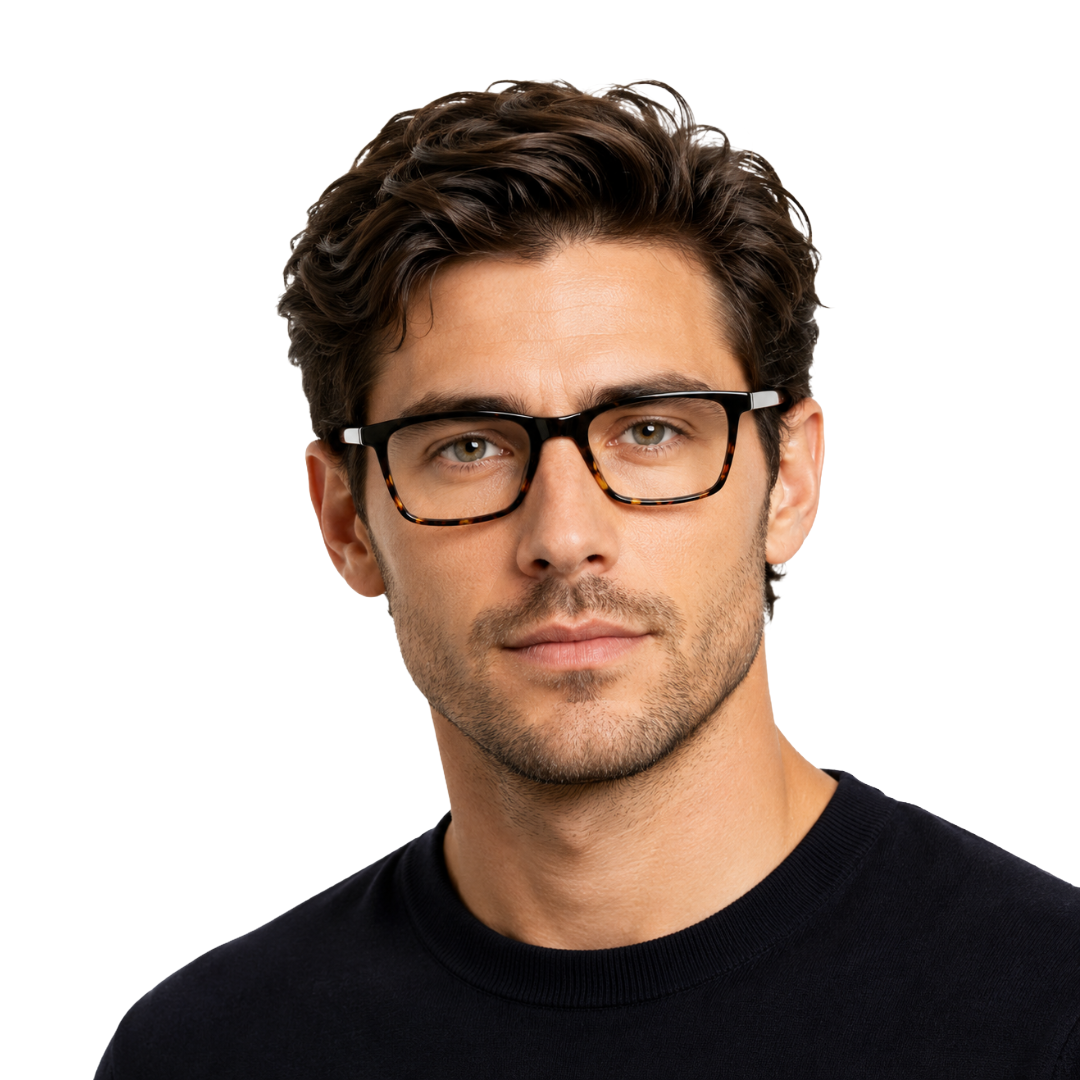 OS JJ Frame 3247 – Oversized Square Full-Rim Prescription Eyeglasses-7