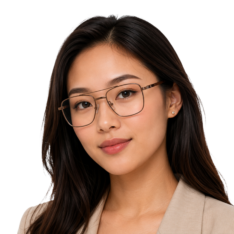 OS ACL Genre 8002 | Aviator-Square Prescription Eyeglasses-zoom-