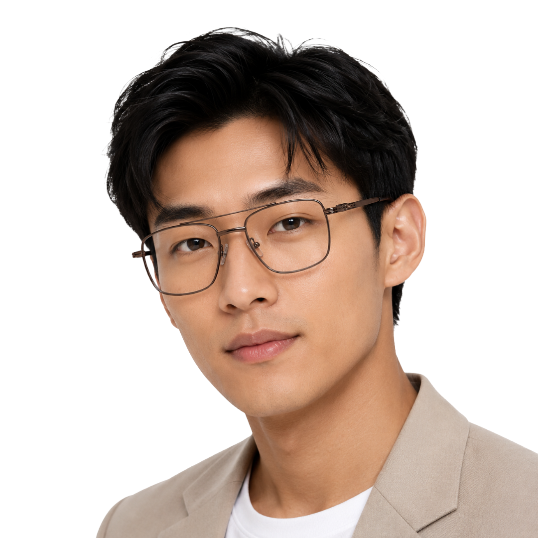 OS ACL Genre 8002 | Aviator-Square Prescription Eyeglasses-7