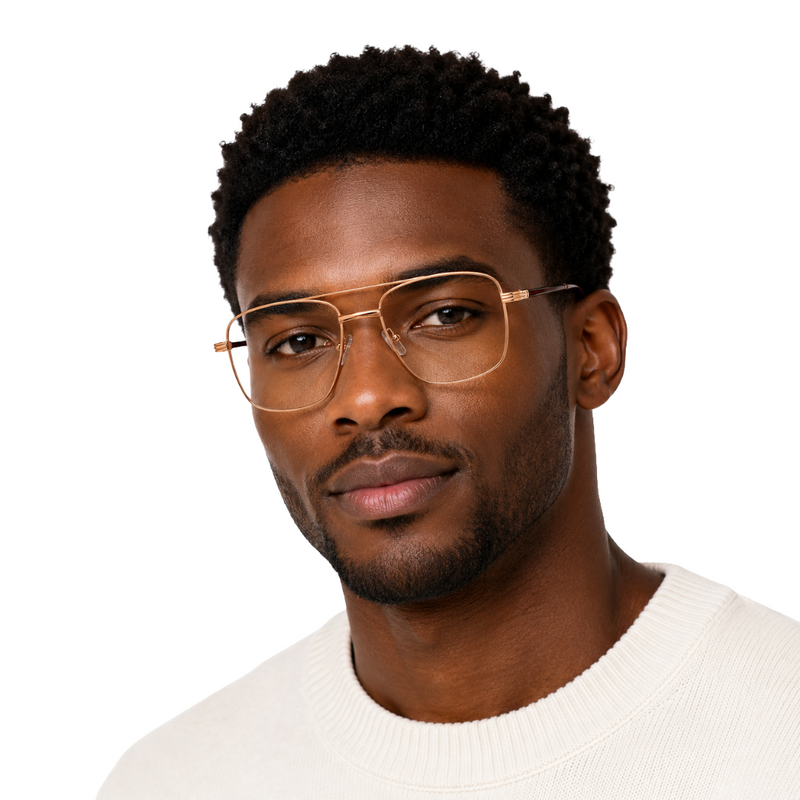 OS ACL Genre 8002 | Aviator-Square Prescription Eyeglasses-zoom-