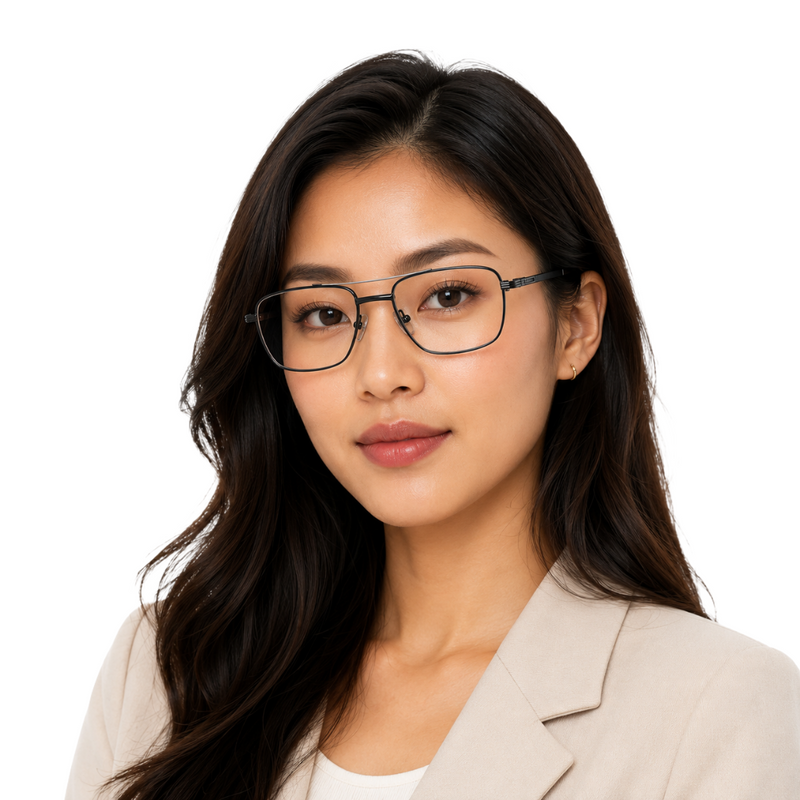 OS ACL Genre 8002 | Aviator-Square Prescription Eyeglasses-zoom-