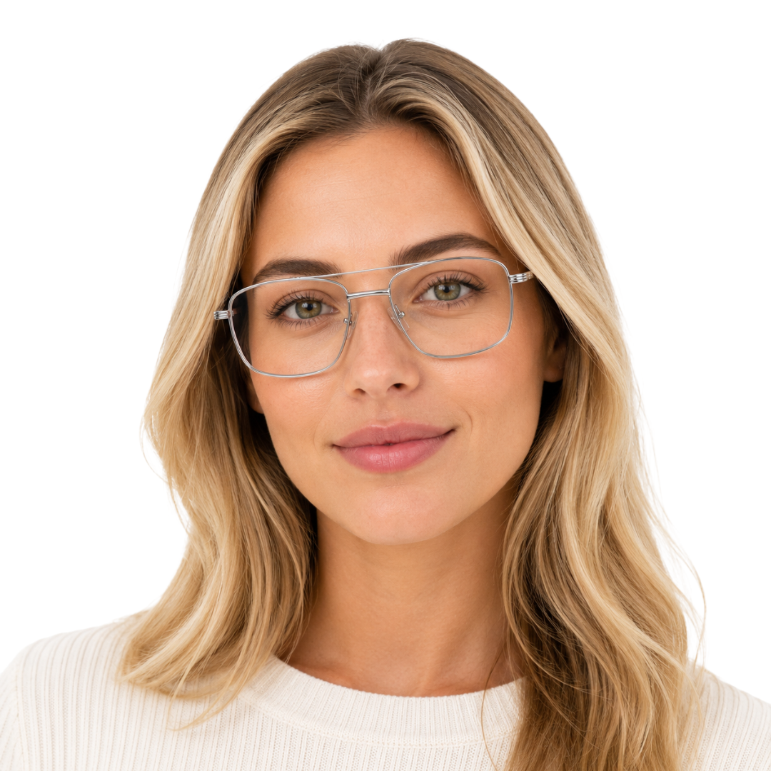 OS ACL Genre 8002 | Aviator-Square Prescription Eyeglasses-34