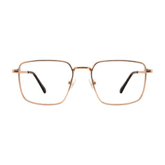 OS ACL Genre 8003 square prescription eyeglasses in copper and dark brown, front view