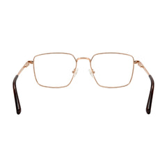 OS ACL Genre 8003 square prescription eyeglasses in copper and dark brown, rear view