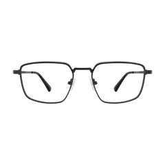 OS ACL Genre 8003 square prescription eyeglasses in gunmetal and black, front view