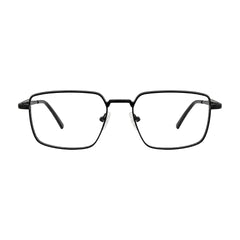 OS ACL Genre 8003 square prescription eyeglasses in matte black, front view