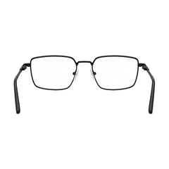 OS ACL Genre 8003 square prescription eyeglasses in matte black, rear view