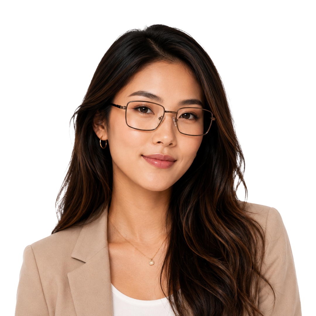 OS ACL Genre 8005 | Classic Rectangular Metal Prescription Eyeglasses-15