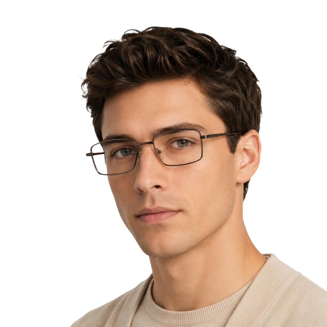 OS ACL Genre 8005 | Classic Rectangular Metal Prescription Eyeglasses-zoom-18