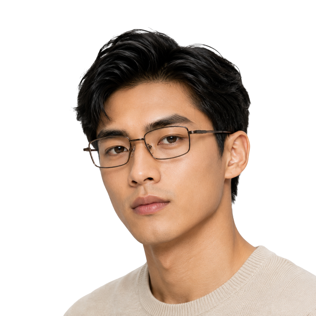 OS ACL Genre 8005 | Classic Rectangular Metal Prescription Eyeglasses-zoom-16