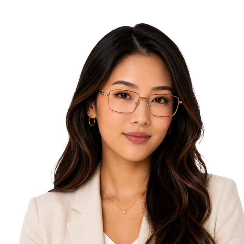 OS ACL Genre 8005 | Classic Rectangular Metal Prescription Eyeglasses-zoom-