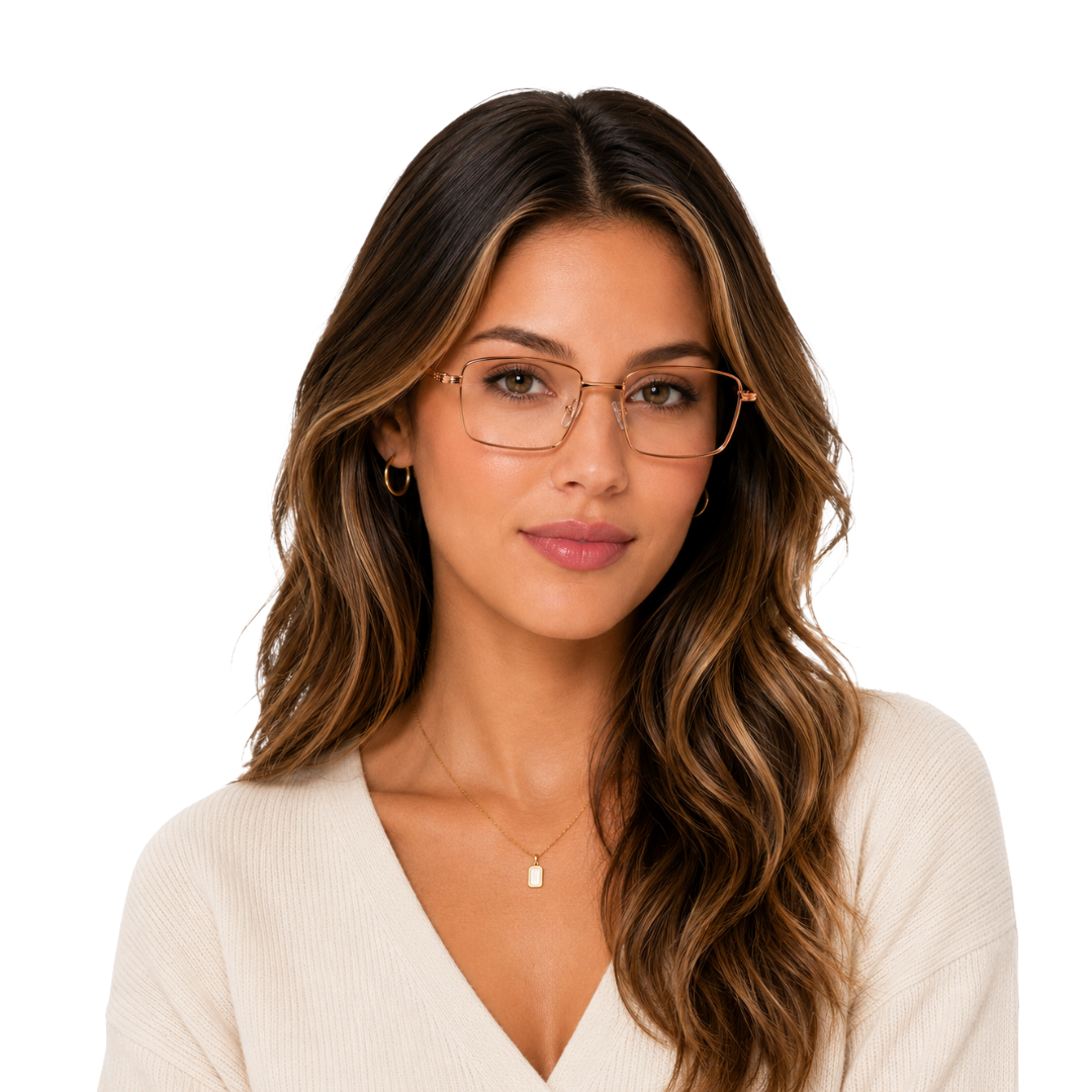OS ACL Genre 8005 | Classic Rectangular Metal Prescription Eyeglasses-zoom-44