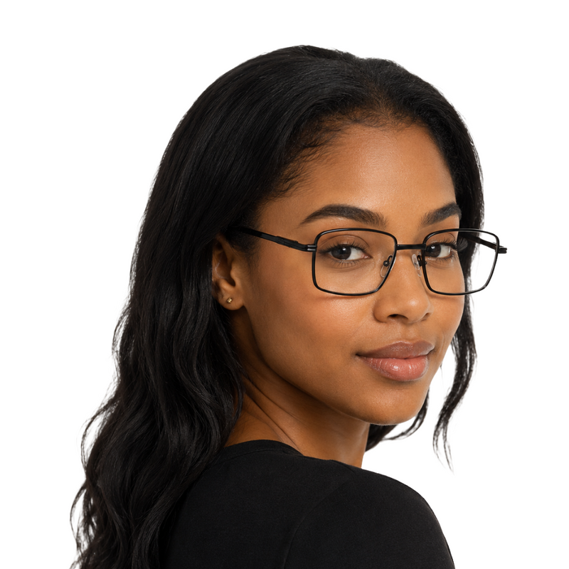 OS ACL Genre 8005 | Classic Rectangular Metal Prescription Eyeglasses-zoom-