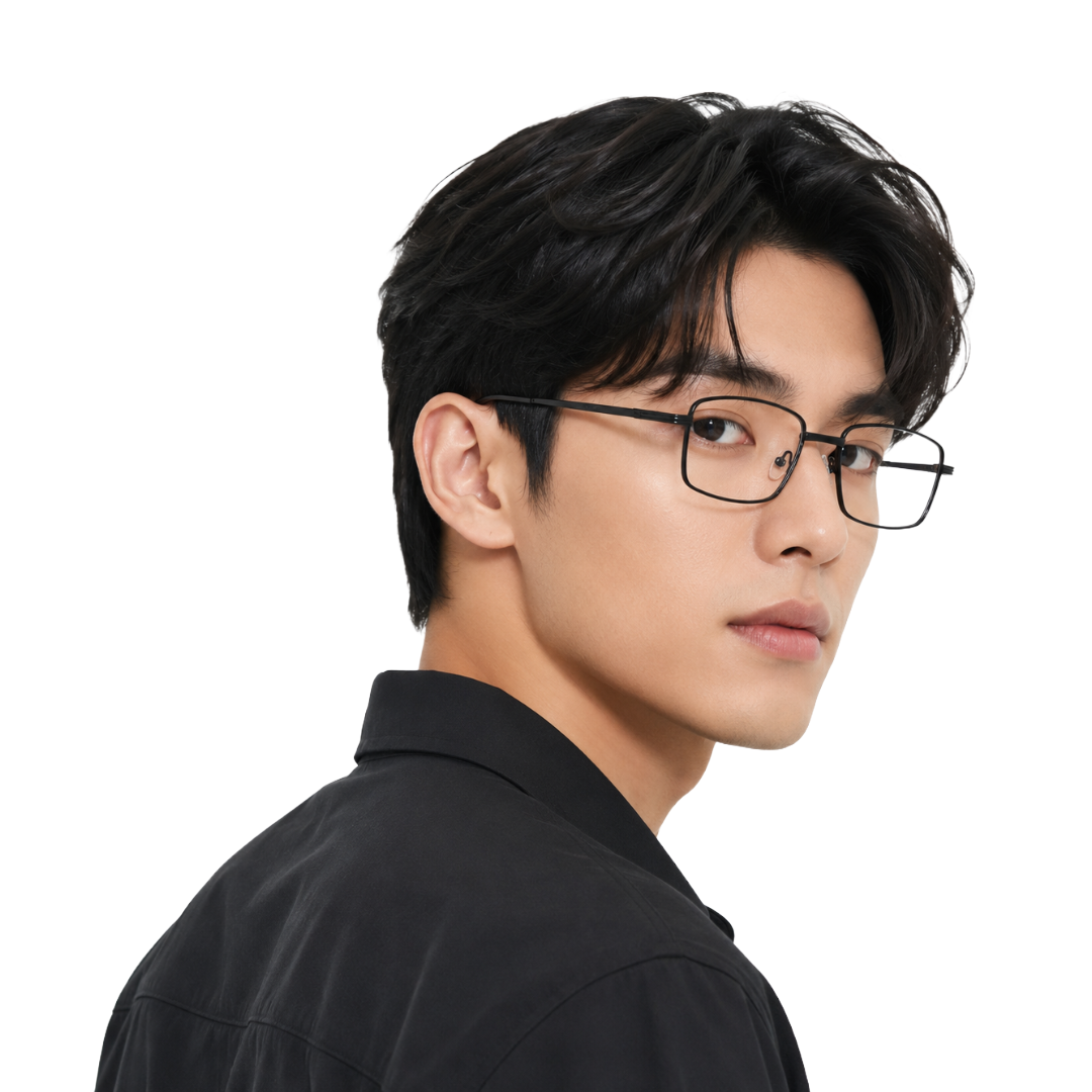 OS ACL Genre 8005 | Classic Rectangular Metal Prescription Eyeglasses-zoom-7