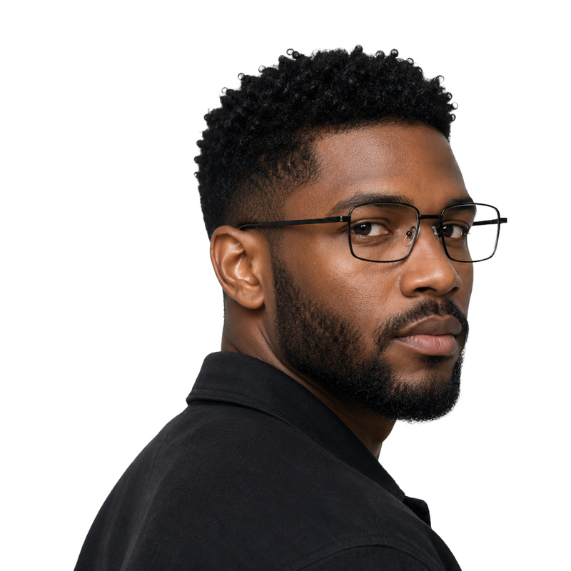 OS ACL Genre 8005 | Classic Rectangular Metal Prescription Eyeglasses-zoom-