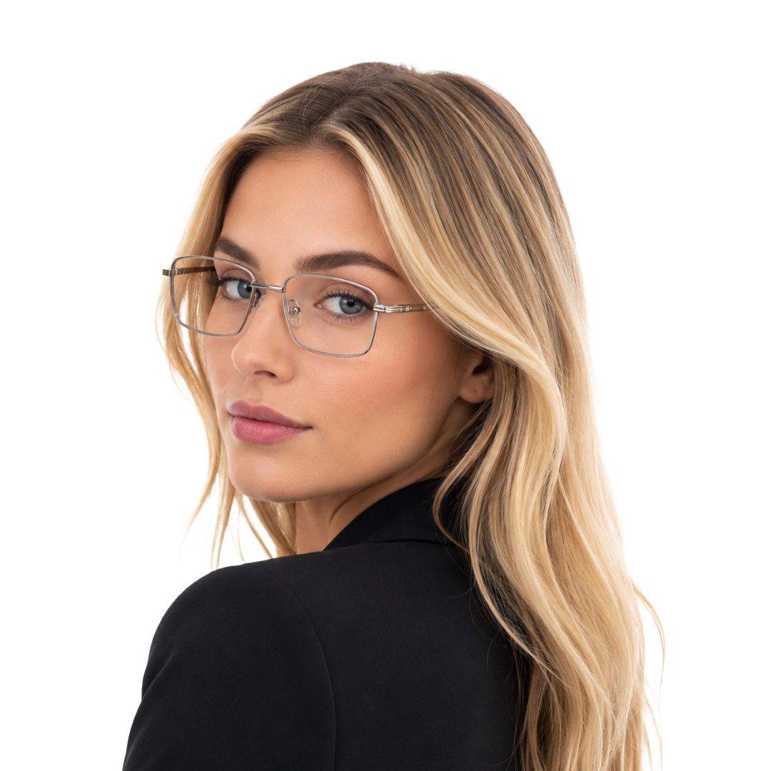 OS ACL Genre 8005 | Classic Rectangular Metal Prescription Eyeglasses-zoom-51