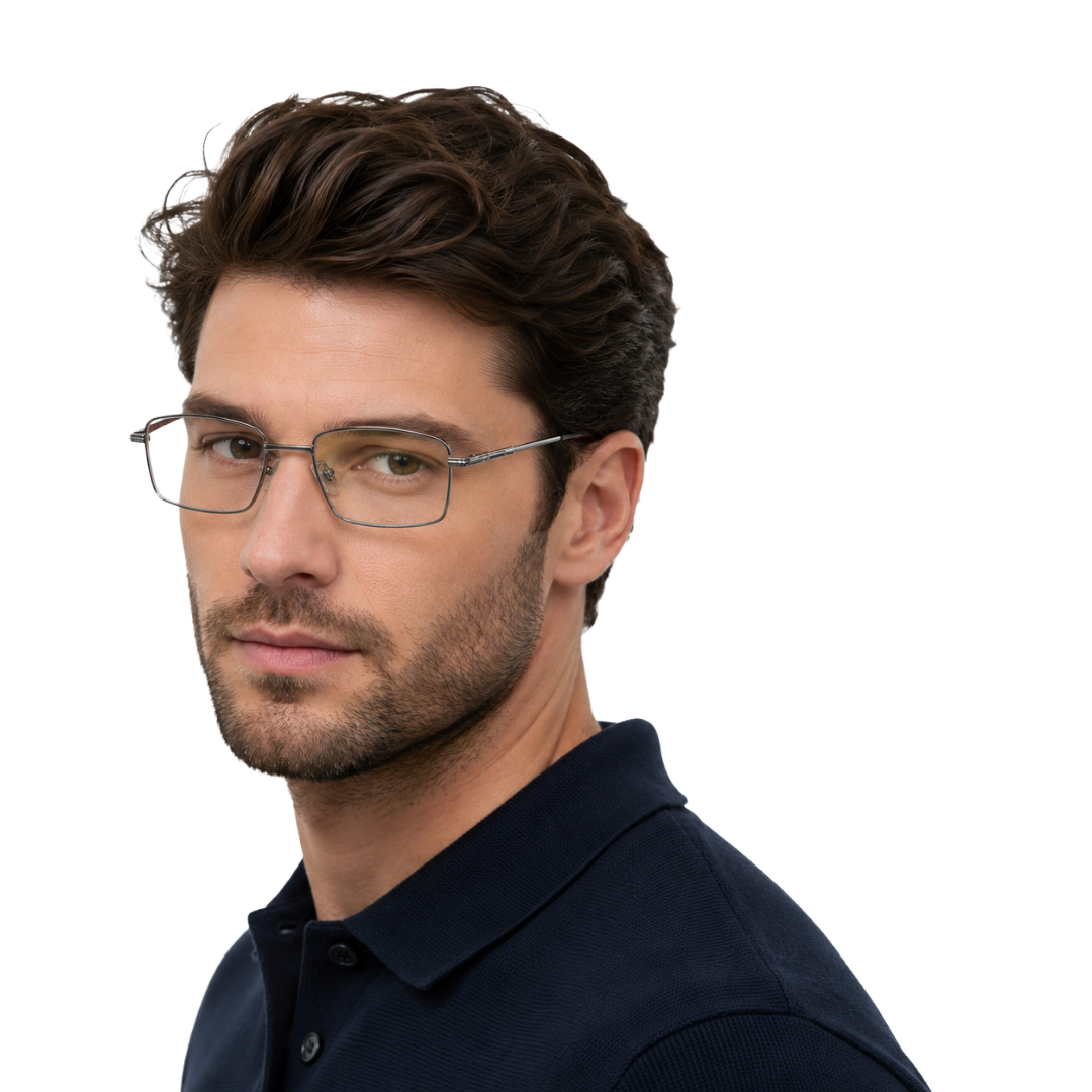 OS ACL Genre 8005 | Classic Rectangular Metal Prescription Eyeglasses-zoom-52