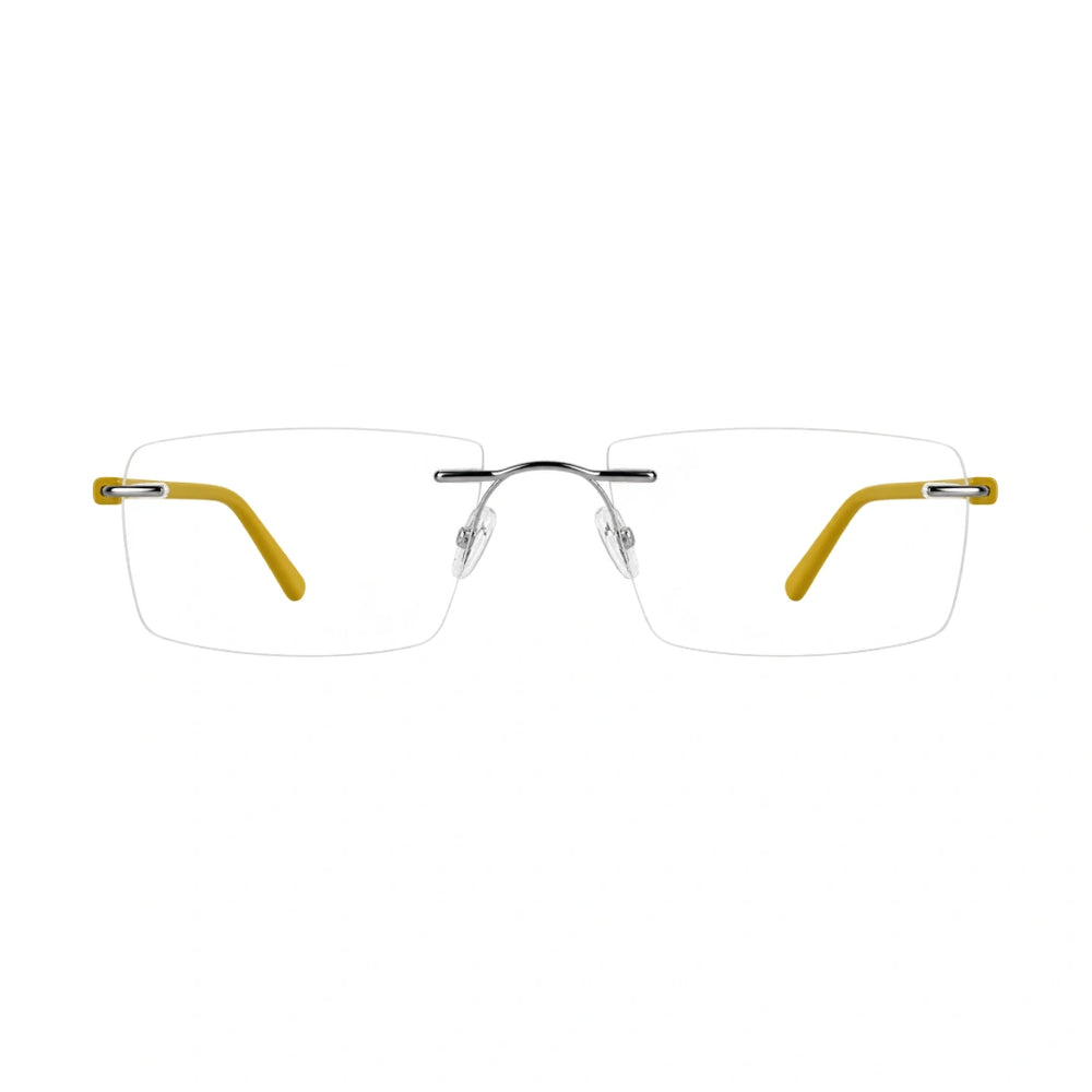 OS BD 56808 | Arched Bridge Rimless Rectangular Prescription Eyeglasses