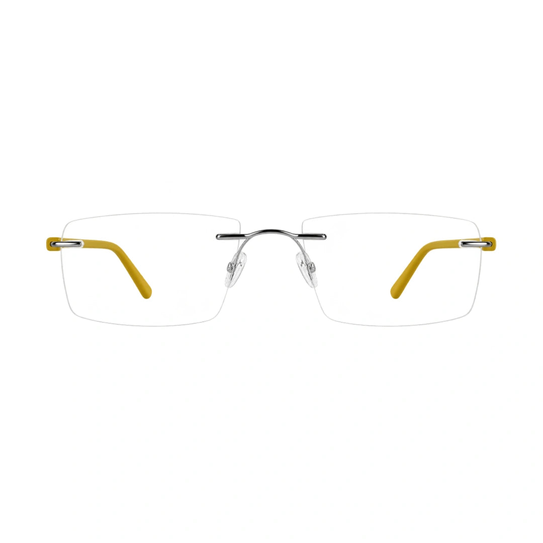 OS BD 56808 | Arched Bridge Rimless Rectangular Prescription Eyeglasses