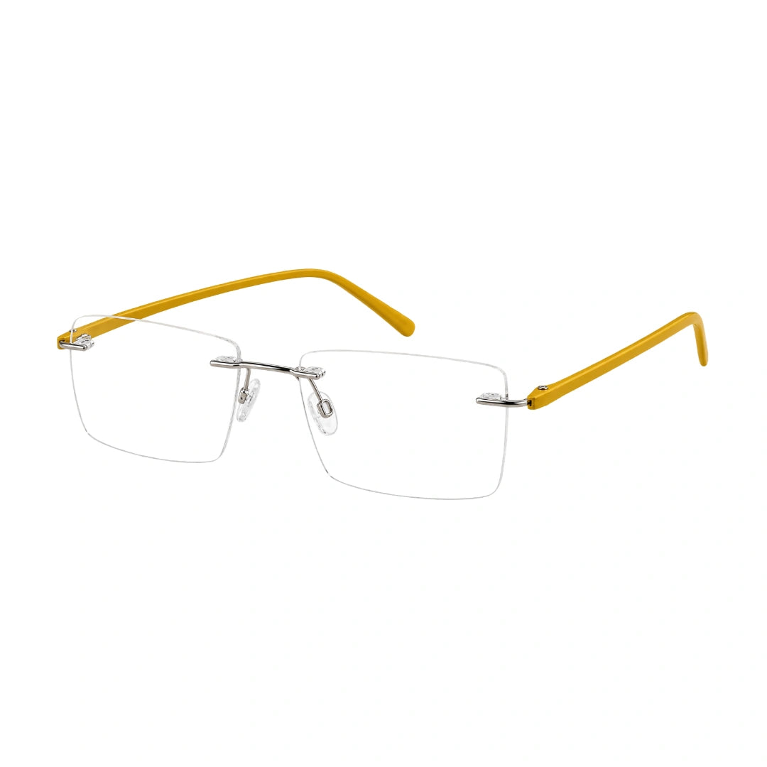 OS BD 56808 | Arched Bridge Rimless Rectangular Prescription Eyeglasses-2