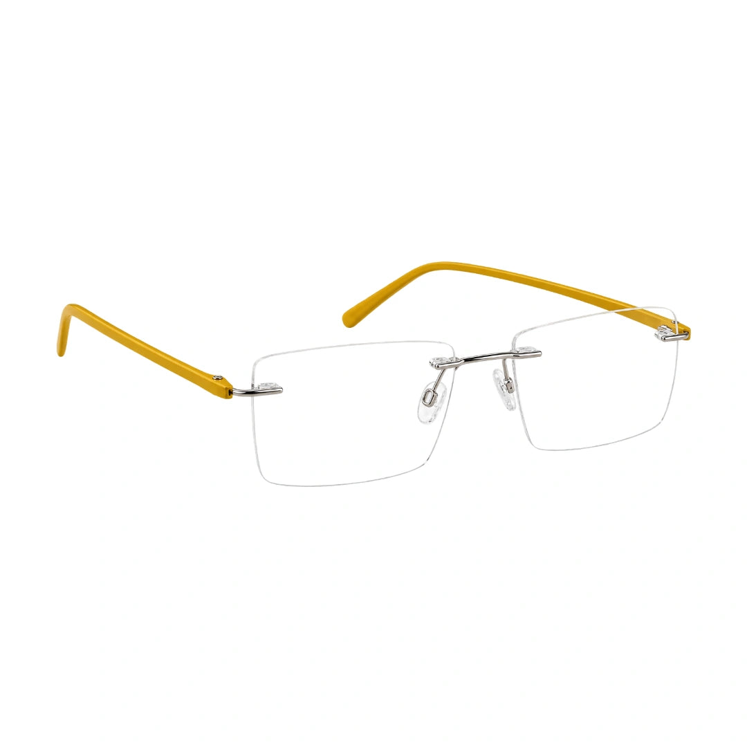 OS BD 56808 | Arched Bridge Rimless Rectangular Prescription Eyeglasses-zoom-5