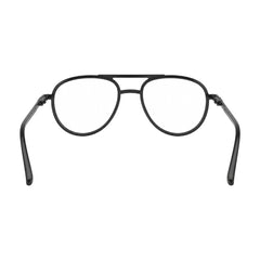 OS Brooklyn 81103 double bridge aviator prescription eyeglasses in black, rear view