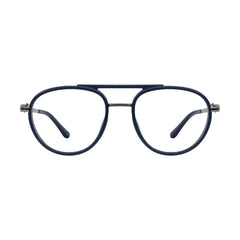 OS Brooklyn 81103 double bridge aviator prescription eyeglasses in blue, front view