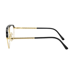 OS Brooklyn 81105 premium square prescription frame in black and gold