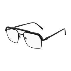 OS Brooklyn 81105 premium square prescription frame in glossy black, three-quarter angled view