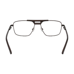 OS Brooklyn 81107 navigator brow bar prescription eyeglasses in brown, rear view