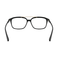 OS Brooklyn 81110 navigator rectangle prescription eyeglasses in black and gold, rear view