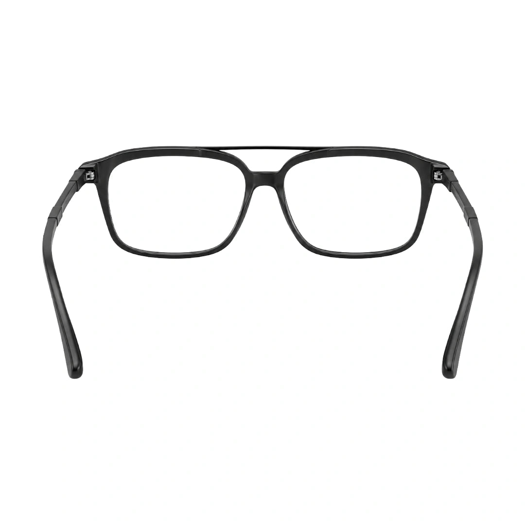 OS Brooklyn 81110 navigator rectangle prescription eyeglasses in black, rear view