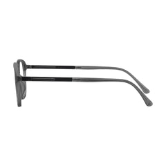 OS Brooklyn 81110 navigator rectangle prescription eyeglasses in grey, side profile view