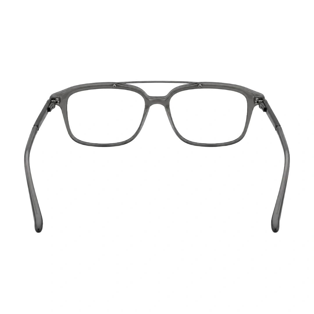 OS Brooklyn 81110 navigator rectangle prescription eyeglasses in grey, rear view