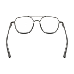 College Fashion 66101 geometric square double bridge prescription eyeglasses in grey, rear view