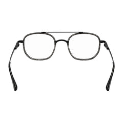 College Fashion 66102 double bridge square prescription eyeglasses in gradient black, rear view