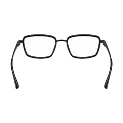 College Fashion 66105 rectangle prescription eyeglasses in glossy black, rear view