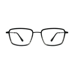 College Fashion 66105 rectangle prescription eyeglasses in gradient black, front view