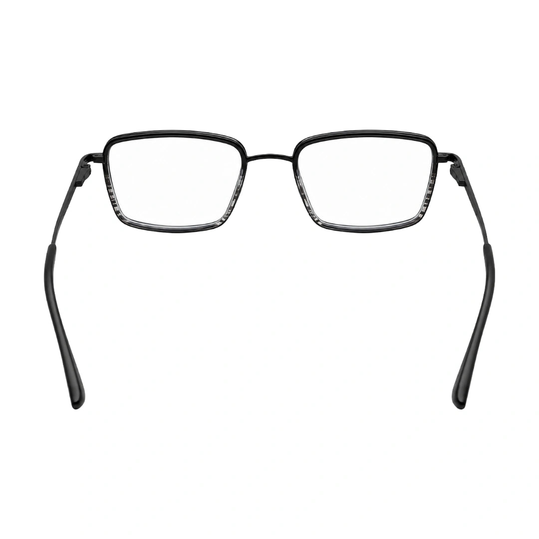 College Fashion 66105 rectangle prescription eyeglasses in gradient black, rear view