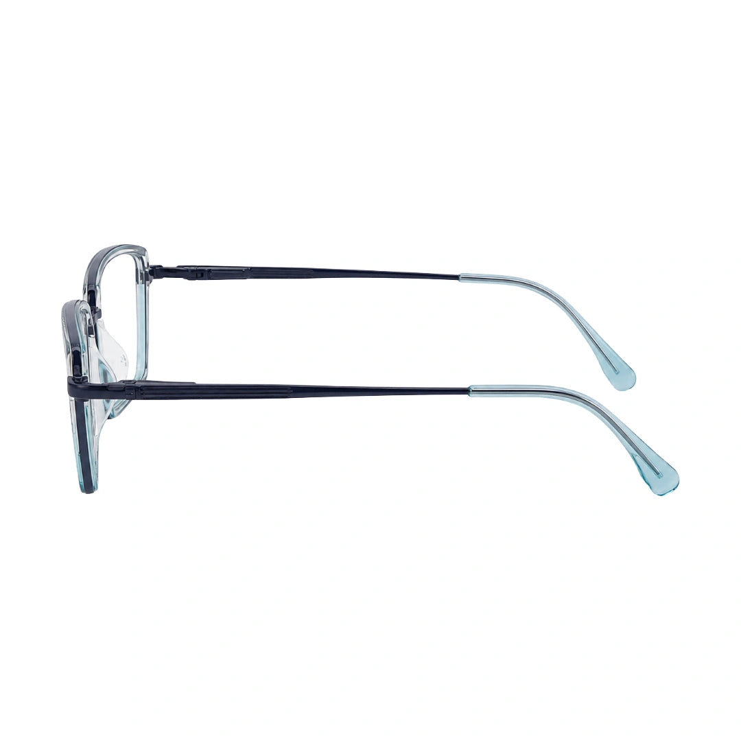 College Fashion 66105 rectangle prescription eyeglasses in grey and blue