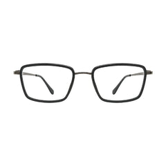 College Fashion 66105 rectangle prescription eyeglasses in grey, front view