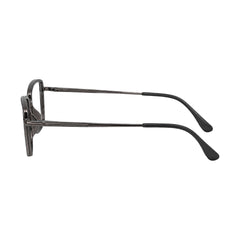 College Fashion 66105 rectangle prescription eyeglasses in grey, side profile view