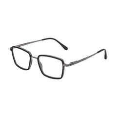 College Fashion 66105 rectangle prescription eyeglasses in grey, three-quarter angled view