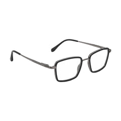 College Fashion 66105 rectangle prescription eyeglasses in grey, angled view